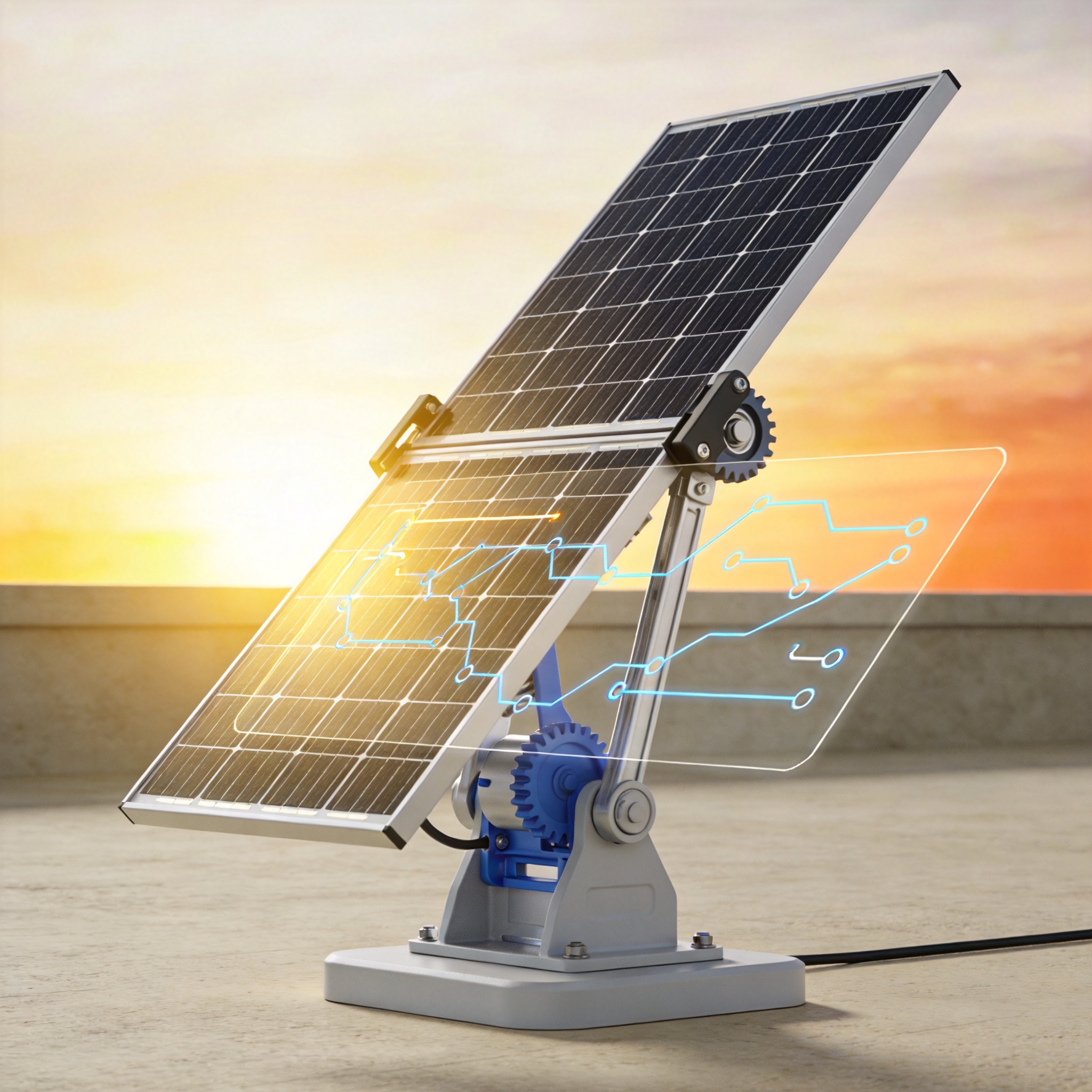 Diagram of solar tracker row shading during low sun angles