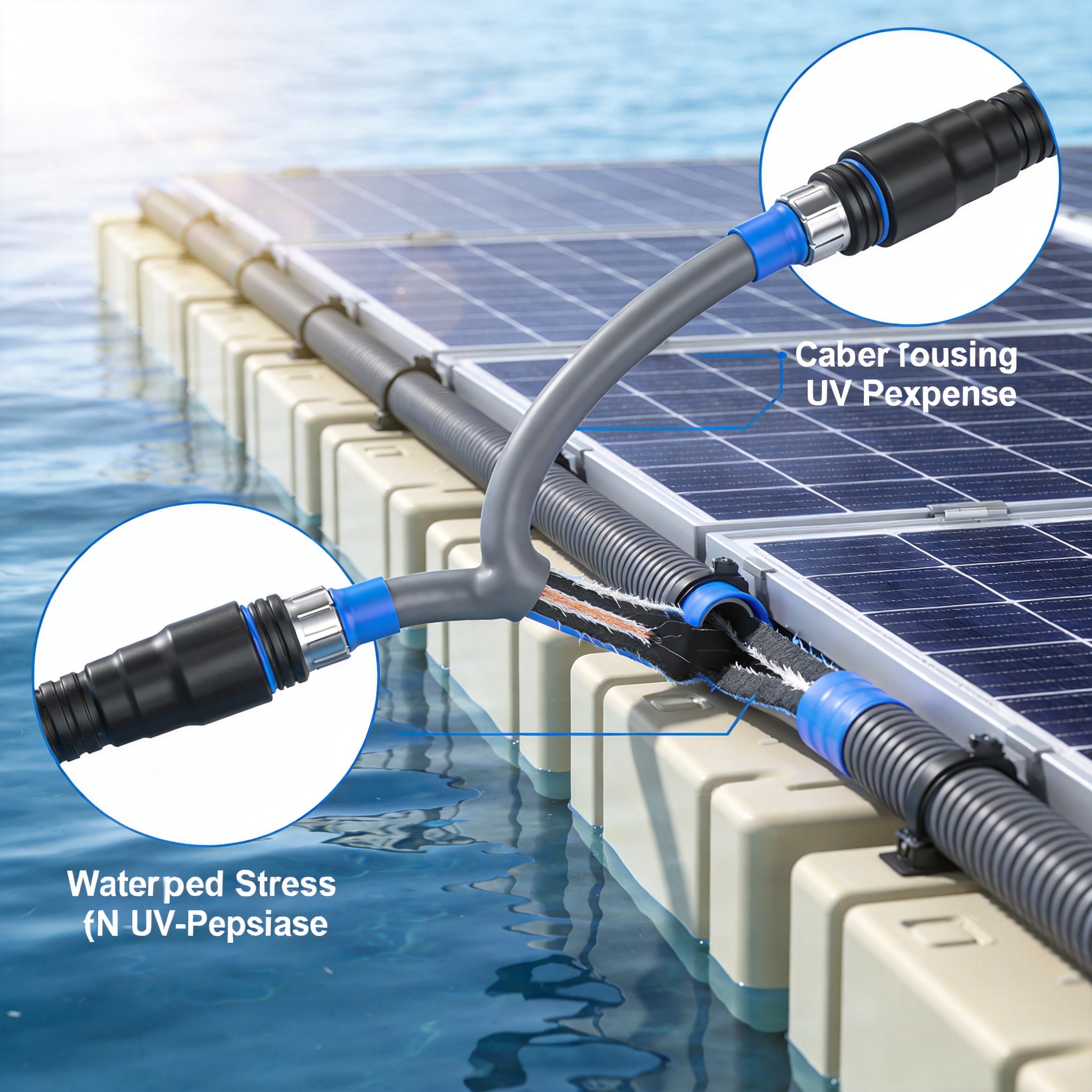 Waterproof MC4 connector for floating solar