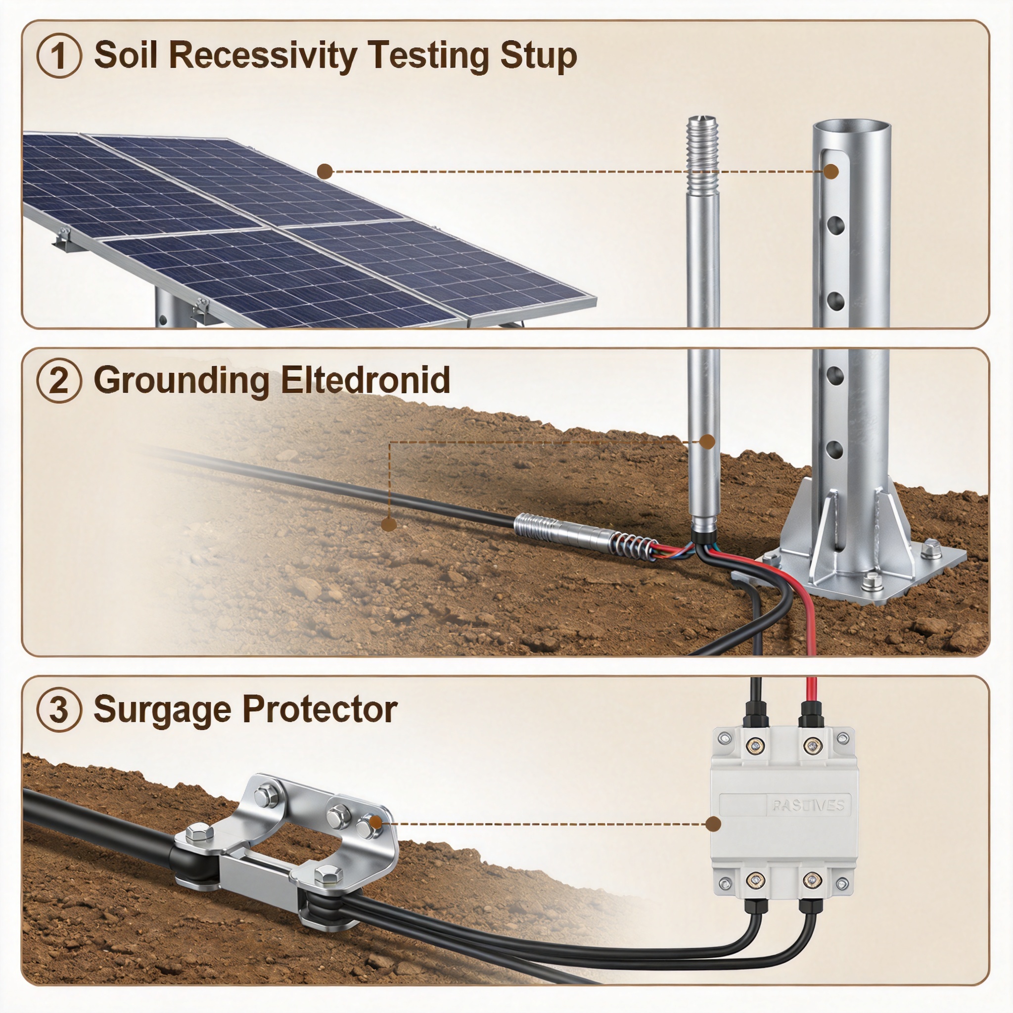 Grounding design steps for solar racking