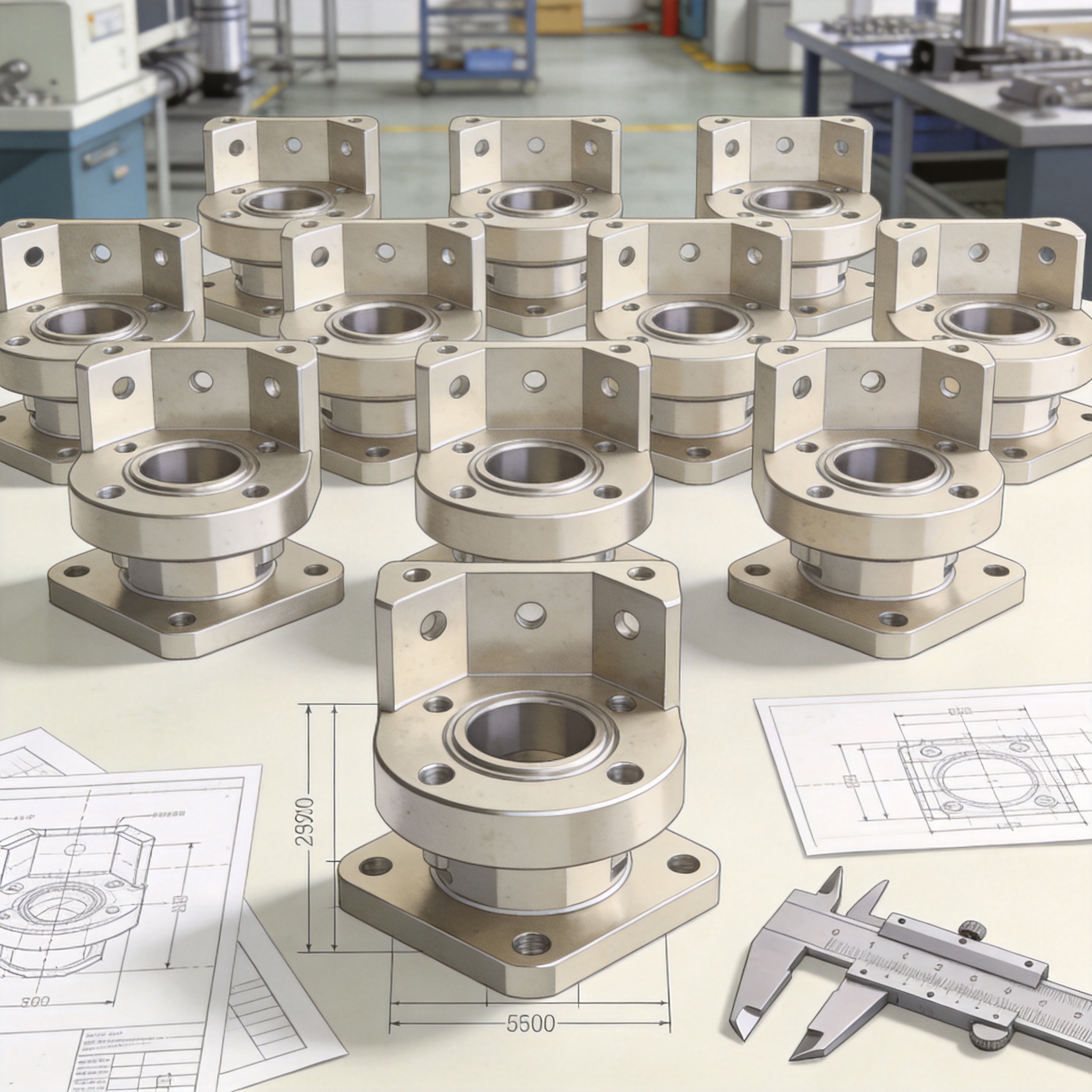 Quality control inspector measuring steel profile thickness