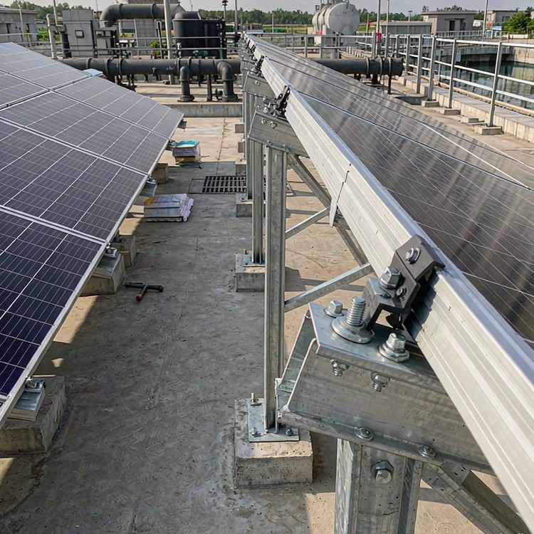 Solar Racking for Water Utilities & Treatment Plants - installation detail