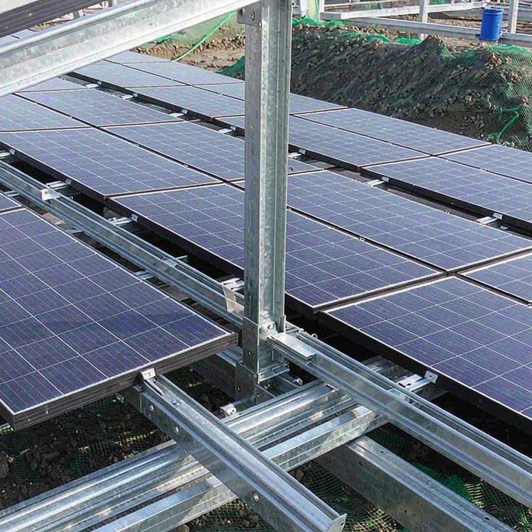 Solar Racking on Landfill & Brownfield Sites - installation detail