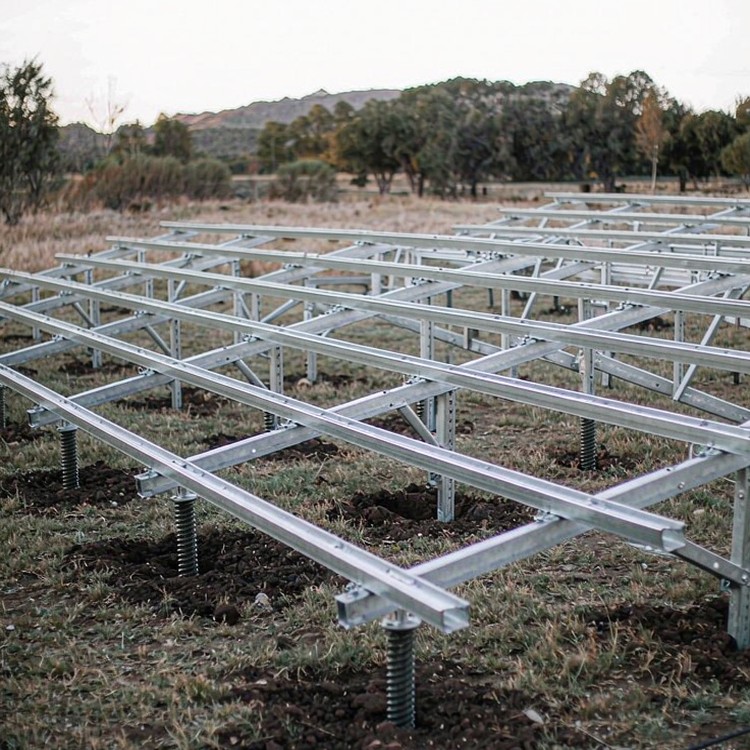 Ground Screw Foundations for Solar Arrays - structure view