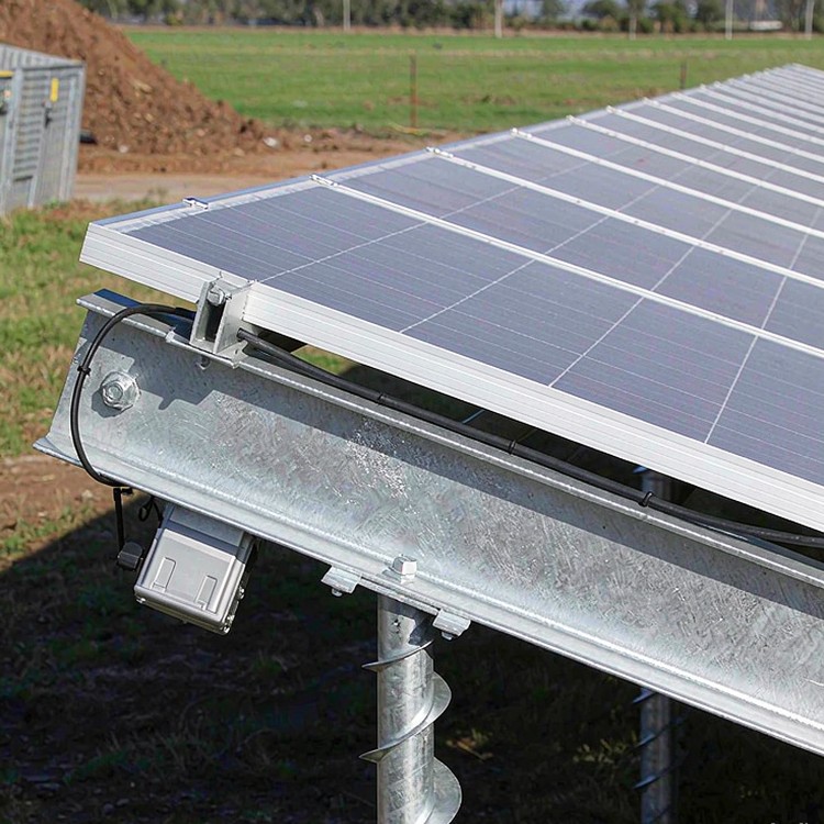 Ground Screw Foundations for Solar Arrays - installation detail