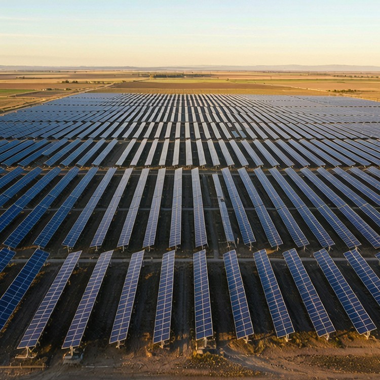 River / reservoir / canal solar racking - site installation view