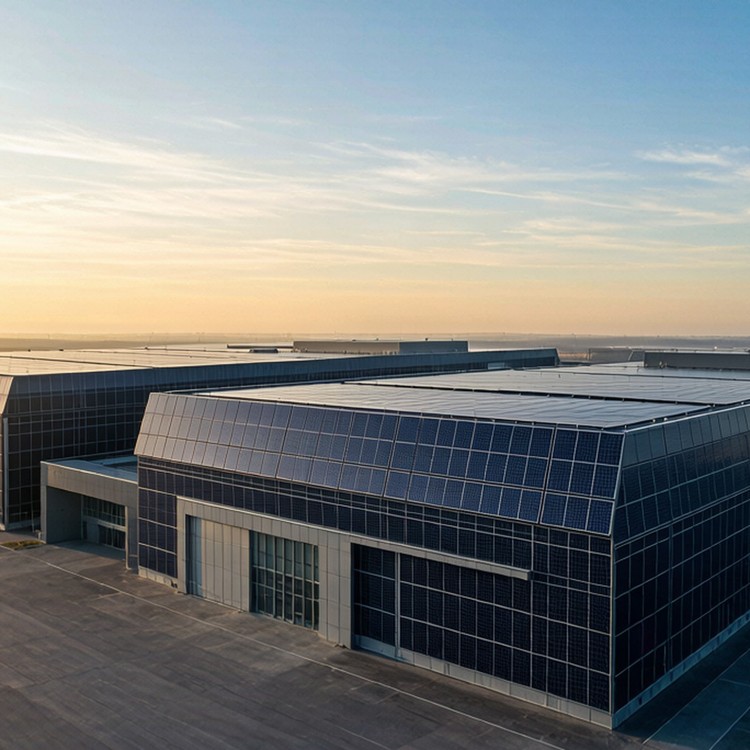Greenhouse / special solar racking - site installation view