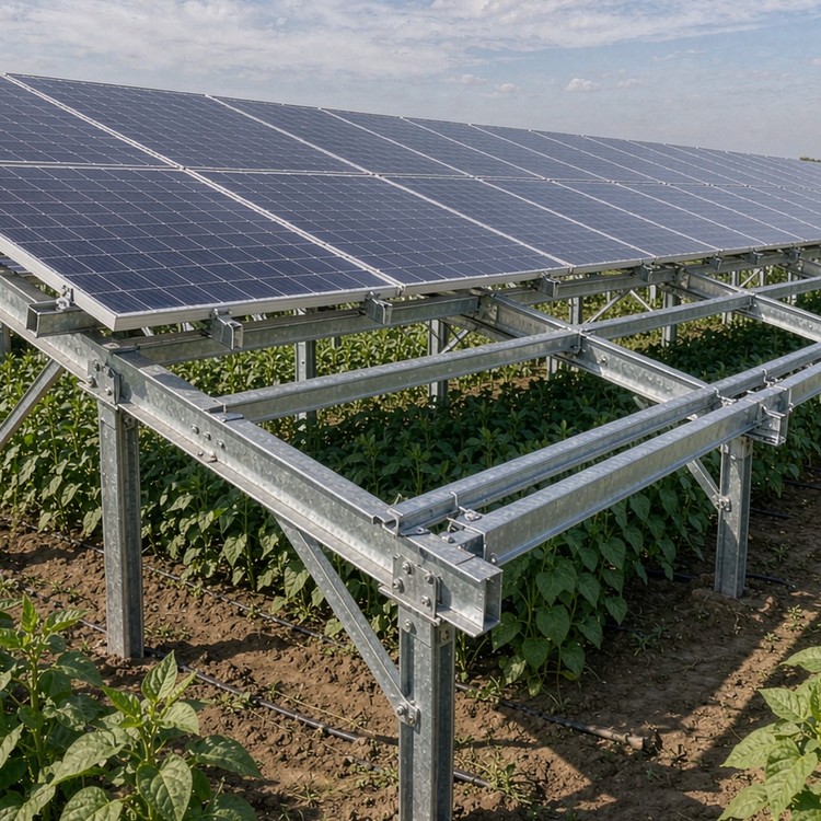 Agriculture-photovoltaic complementary racking solar racking - engineered structure detail