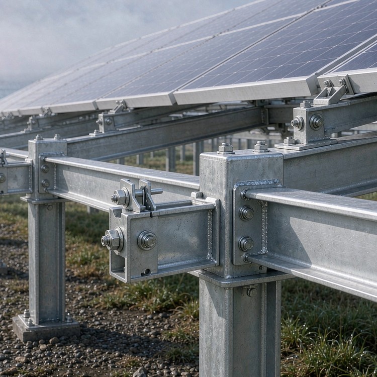 Corrosion-resistant PV racking solar racking - engineered structure detail