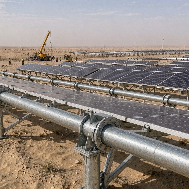 Desert PV mounting structure solar racking - engineered structure detail