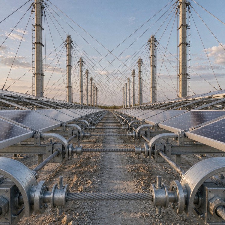 Long span flexible racking solar racking - engineered structure detail