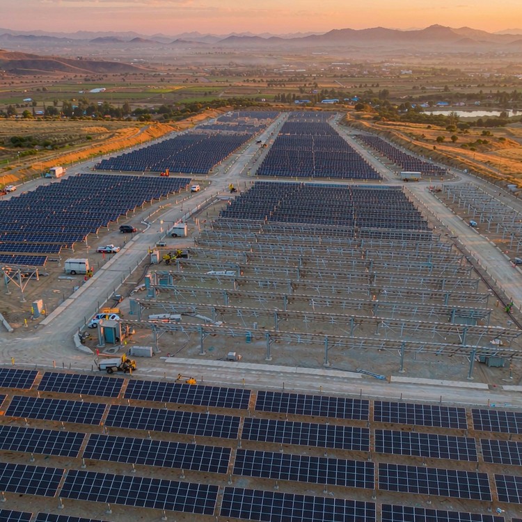 PV for Chile Atacama desert solar PV plant - aerial site view