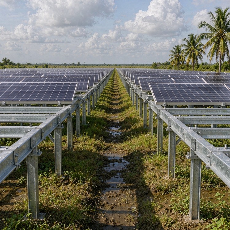 PV racking for Philippines solar project solar racking - engineered structure detail