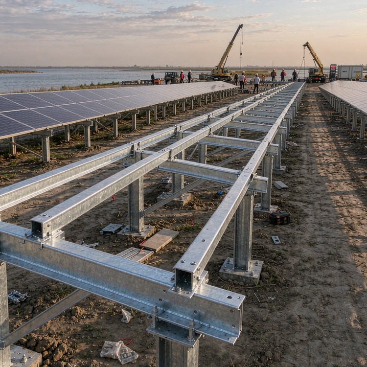 Riverside PV racking solar racking - engineered structure detail
