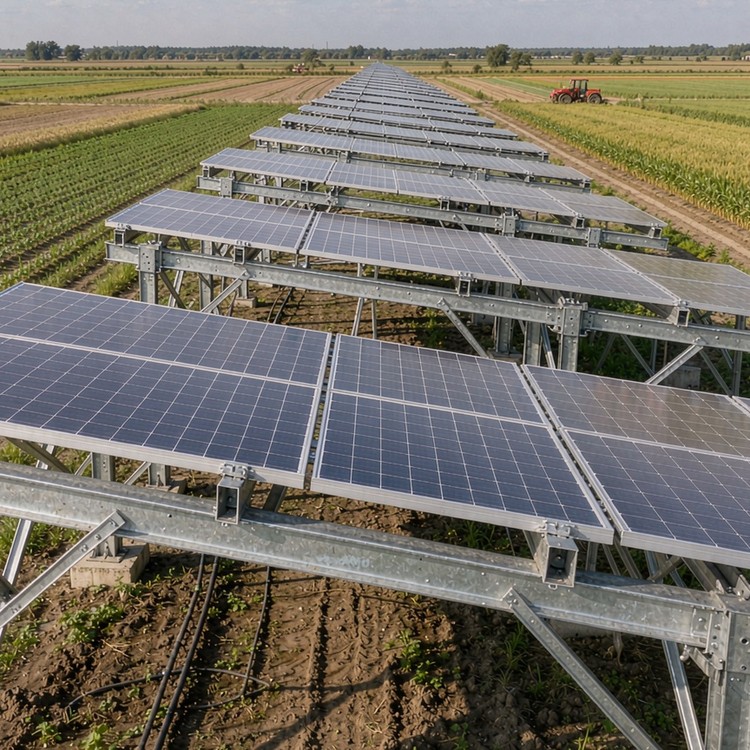 Seasonal crop PV racking solar racking - engineered structure detail